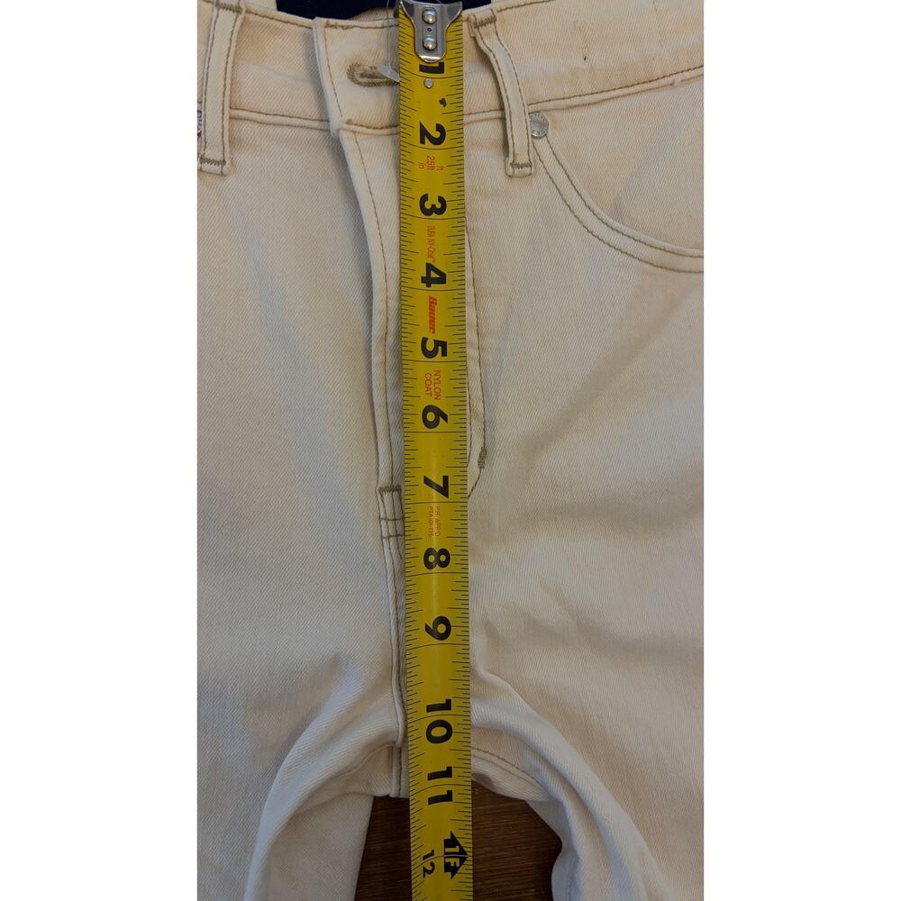 NWT Veronica Beard Beverly High Rise Skinny Flare Jeans Ecru 28 Made USA - Picture 7 of 9